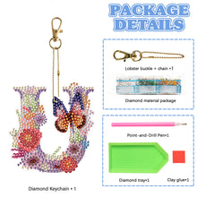 Load image into Gallery viewer, DIY Diamond Art Key Rings Special Shaped Keychain Supplies Lettter Gift for Kids