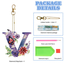 Load image into Gallery viewer, DIY Diamond Art Key Rings Special Shaped Keychain Supplies Lettter Gift for Kids