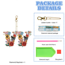 Load image into Gallery viewer, DIY Diamond Art Key Rings Special Shaped Keychain Supplies Lettter Gift for Kids