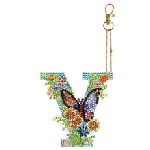 Load image into Gallery viewer, DIY Diamond Art Key Rings Special Shaped Keychain Supplies Lettter Gift for Kids