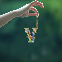 Load image into Gallery viewer, DIY Diamond Art Key Rings Special Shaped Keychain Supplies Lettter Gift for Kids