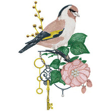 Load image into Gallery viewer, Diamond Painting - Partial Special Shaped - Flower and Key Pendant (30*40CM)