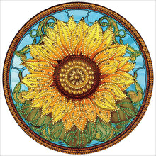 Load image into Gallery viewer, Diamond Painting - Partial Special Shaped - Sunflower Glass Art (30*30CM)
