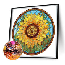 Load image into Gallery viewer, Diamond Painting - Partial Special Shaped - Sunflower Glass Art (30*30CM)