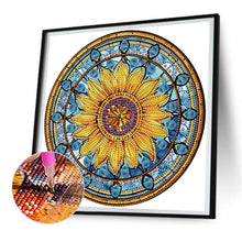 Load image into Gallery viewer, Diamond Painting - Partial Special Shaped - Sunflower Glass Art (30*30CM)