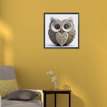 Load image into Gallery viewer, Diamond Painting - Full Round - heart shaped owl (30*30CM)