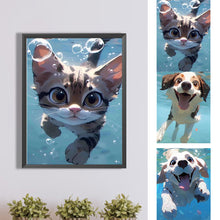 Load image into Gallery viewer, Diamond Painting - Full Round - animals swimming underwater (30*40CM)