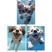 Load image into Gallery viewer, Diamond Painting - Full Round - animals swimming underwater (30*40CM)