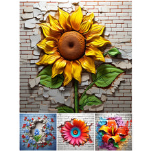 Load image into Gallery viewer, Diamond Painting - Full Round - flowers growing in the cracks of the wall (30*30CM)