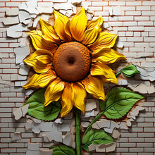 Load image into Gallery viewer, Diamond Painting - Full Round - flowers growing in the cracks of the wall (30*30CM)