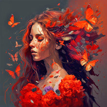 Load image into Gallery viewer, Diamond Painting - Full Round - abstract art girl (30*30CM)