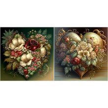 Load image into Gallery viewer, Diamond Painting - Full Round - love flower frame (30*30CM)