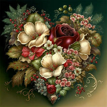 Load image into Gallery viewer, Diamond Painting - Full Round - love flower frame (30*30CM)