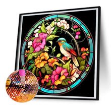 Load image into Gallery viewer, Diamond Painting - Full Round - flower and sparrow (30*30CM)