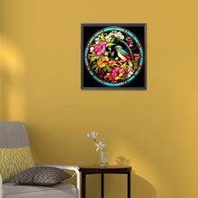 Load image into Gallery viewer, Diamond Painting - Full Round - flower and sparrow (30*30CM)