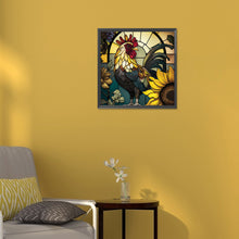 Load image into Gallery viewer, Diamond Painting - Full Round - flower and rooster (30*30CM)