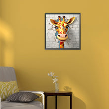 Load image into Gallery viewer, Diamond Painting - Full Round - small animals breaking through the wall (30*30CM)