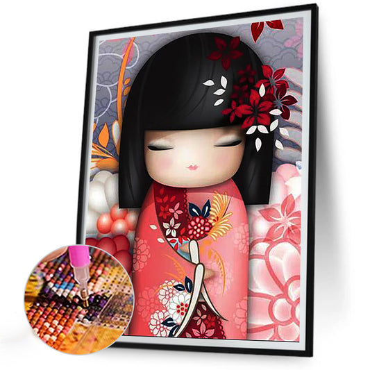 Diamond Painting - Full Round - japanese doll (30*40CM)