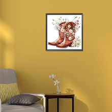 Load image into Gallery viewer, Diamond Painting - Full Round - western cowboy boots (30*30CM)