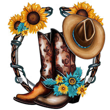 Load image into Gallery viewer, Diamond Painting - Full Round - western cowboy boots (30*30CM)