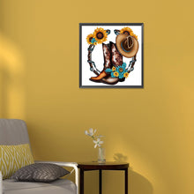 Load image into Gallery viewer, Diamond Painting - Full Round - western cowboy boots (30*30CM)