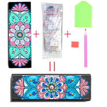 Load image into Gallery viewer, DIY Diamond Painting Leather Sunglass Storage Box Mandala Flowers (Q41)