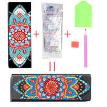 Load image into Gallery viewer, DIY Diamond Painting Leather Sunglass Storage Box Mandala Flowers (Q43)