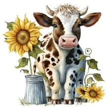Load image into Gallery viewer, Diamond Painting - Full Round - little cow (30*30CM)