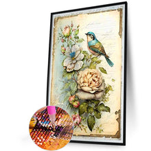 Load image into Gallery viewer, Diamond Painting - Full Round - bird on flower (40*60CM)