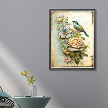 Load image into Gallery viewer, Diamond Painting - Full Round - bird on flower (40*60CM)