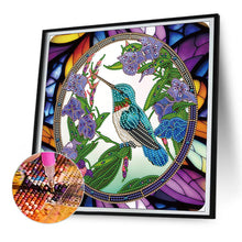 Load image into Gallery viewer, Diamond Painting - Partial Special Shaped - Hummingbird Glass Art (30*30CM)