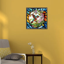 Load image into Gallery viewer, Diamond Painting - Partial Special Shaped - Hummingbird Glass Art (30*30CM)