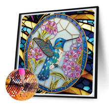 Load image into Gallery viewer, Diamond Painting - Partial Special Shaped - Hummingbird Glass Art (30*30CM)