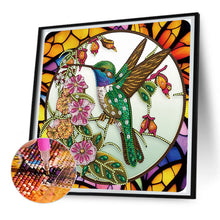 Load image into Gallery viewer, Diamond Painting - Partial Special Shaped - Hummingbird Glass Art (30*30CM)