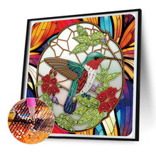 Load image into Gallery viewer, Diamond Painting - Partial Special Shaped - Hummingbird Glass Art (30*30CM)