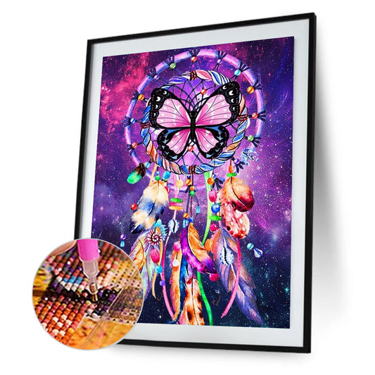 Diamond Painting - Full Round - butterfly dream catcher (30*40CM)