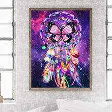 Load image into Gallery viewer, Diamond Painting - Full Round - butterfly dream catcher (30*40CM)