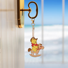 Load image into Gallery viewer, DIY Gem Keychains Handmade Pocket Mirror Cartoon (Winnie the Pooh)