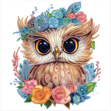 Load image into Gallery viewer, Diamond Painting - Partial Special Shaped - owl (30*30CM)