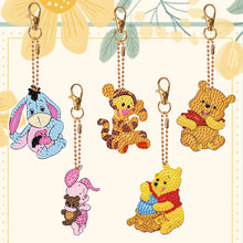 Load image into Gallery viewer, DIY Diamond Art Key Rings Cartoon Keychain Supplies Gift for Kids (Bear)