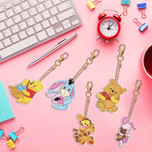 Load image into Gallery viewer, DIY Diamond Art Key Rings Cartoon Keychain Supplies Gift for Kids (Bear)