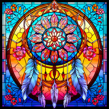 Load image into Gallery viewer, Diamond Painting - Full Round - Glass Art Dream Catcher (30*30CM)