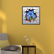 Load image into Gallery viewer, Diamond Painting - Full Round - Flowers bursting through the wall (30*30CM)