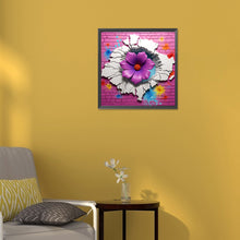Load image into Gallery viewer, Diamond Painting - Full Round - Flowers bursting through the wall (30*30CM)