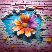 Load image into Gallery viewer, Diamond Painting - Full Round - Flowers bursting through the wall (30*30CM)