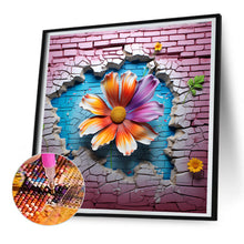 Load image into Gallery viewer, Diamond Painting - Full Round - Flowers bursting through the wall (30*30CM)