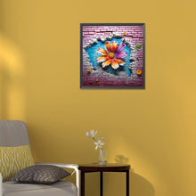Load image into Gallery viewer, Diamond Painting - Full Round - Flowers bursting through the wall (30*30CM)