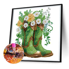 Load image into Gallery viewer, Diamond Painting - Partial Special Shaped - retro nostalgic boots (30*30CM)