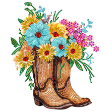 Load image into Gallery viewer, Diamond Painting - Partial Special Shaped - retro nostalgic boots (30*30CM)