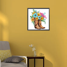 Load image into Gallery viewer, Diamond Painting - Partial Special Shaped - retro nostalgic boots (30*30CM)